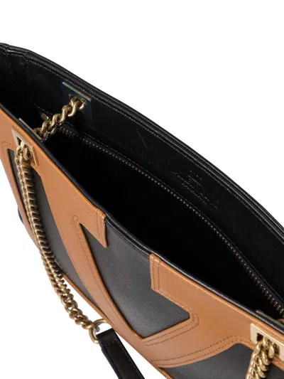 Valentino Garavani Black Nappa Leather Small Viva Superstar Shoulder Bag In Multi