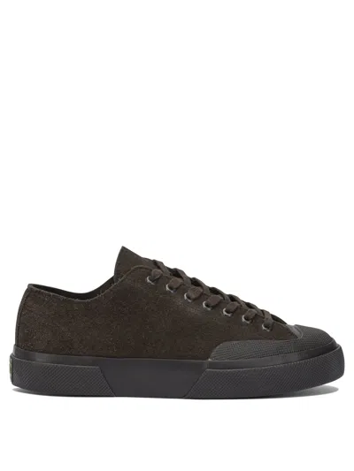 Superga Brown Leather Sneakers In Brown