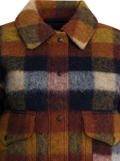 Filson Red Wool Polyester Jacket In Brown