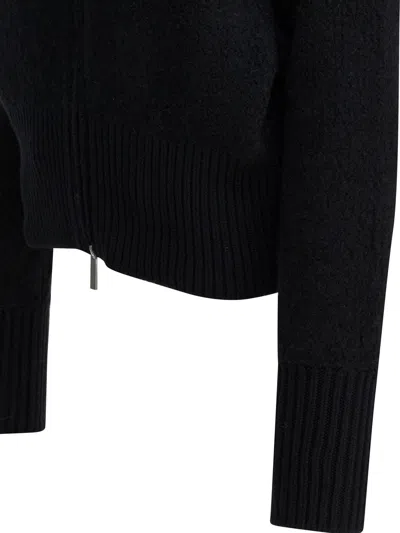 Sa Su Phi Cashmere-blend Bomber Jacket In Black