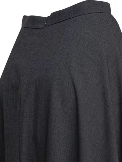 Semper Grey Elastane Skirt In Black