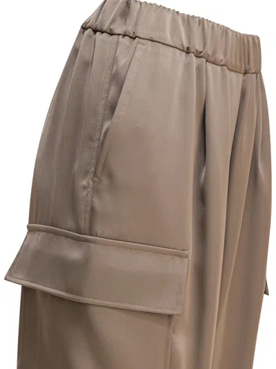 Semper Beige Polyester Trousers In Brown