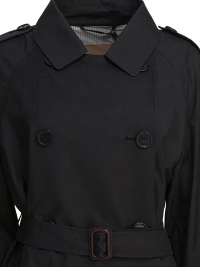 Max Mara The Cube Caroline Double-breasted Trench Coat In Black