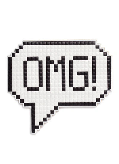 Shop Anya Hindmarch 'omg' Oversized Embossed Leather Sticker