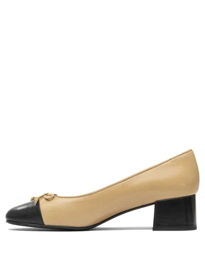 Tory Burch Beige Heeled Shoes With Rounded Toe In Neutral