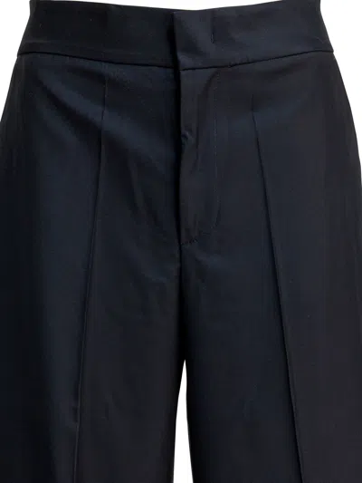 Sa Su Phi Blue Wool Trousers In Black
