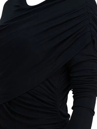 Isabel Marant Étoile Isabel Marant Etoile Denise Short Draped Jersey Dress In Black