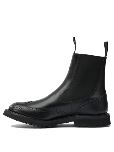 Tricker's Stivaletto Chelsea Boots In Black