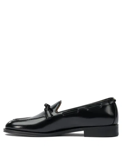 Valentino Garavani Bowshire Loafers In Black Glossy Calfskin
