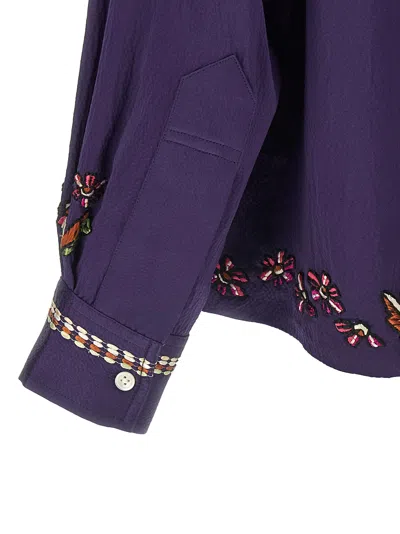 Bode Dream Souvenir Shirt In Purple