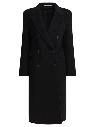Tagliatore Structured Double-breasted Jacket With Flap Pockets In Black