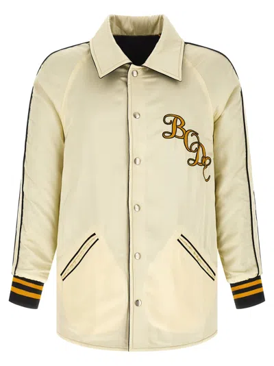 Bode Monogram-logo Reversible Shirt Jacket In Black
