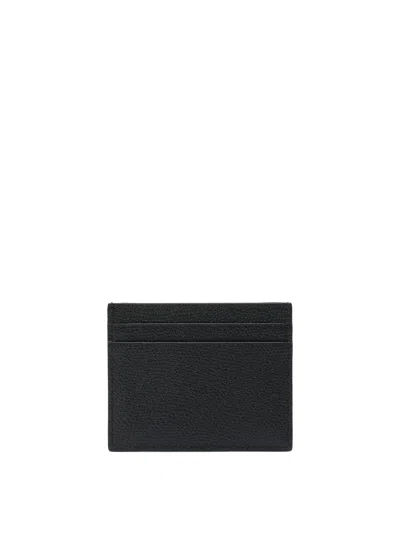 Valentino Garavani Vlogo Signature Garnet Calfskin Card Holder Accessories In Black
