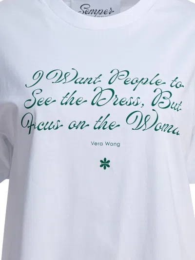 Semper Quote-print T-shirt In White