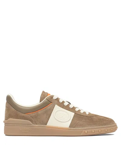 Valentino Garavani Upvillage Low-top Suede Sneakers In Neutral