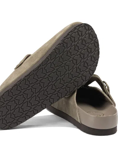 Needles Leather Clog Sabot In Sand