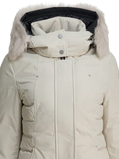 Moose Knuckles White Recycled Polyester Down Jacket In White