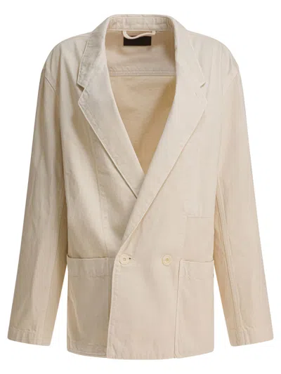 Lemaire Tailored Blazer Notched Lapels In Neutral