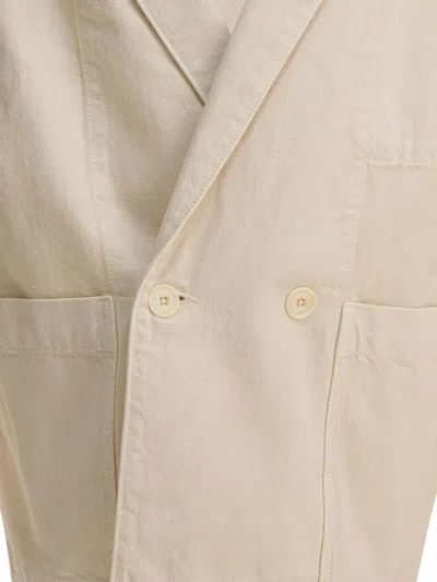 Lemaire Tailored Blazer Notched Lapels In Neutral