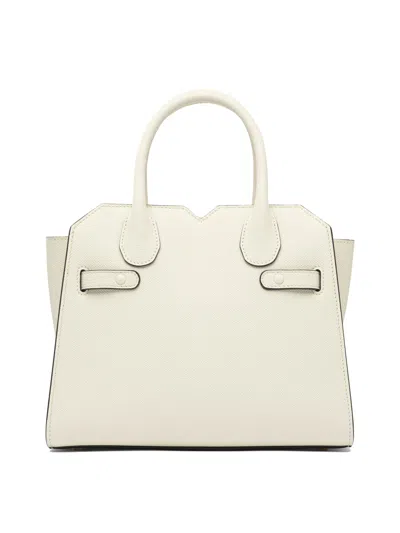Valextra Milano Mini Handbag In White