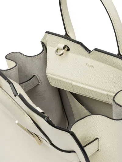 Valextra Milano Mini Handbag In White