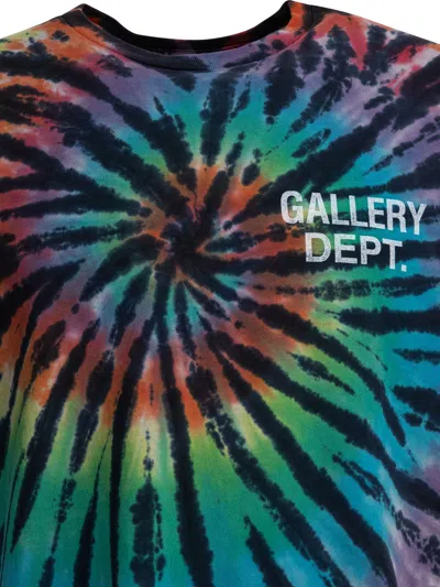 Gallery Dept. Multicolor Tie-dye T-shirt With Logo Prints In Green