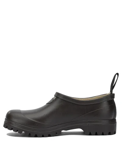 Superga Brown Rubber Cotton Lined Ankle Boots In Black