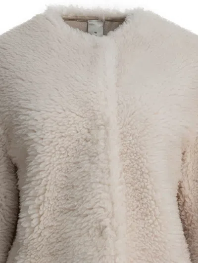 Furling By Giani Beige Calfskin Jacket In Sand