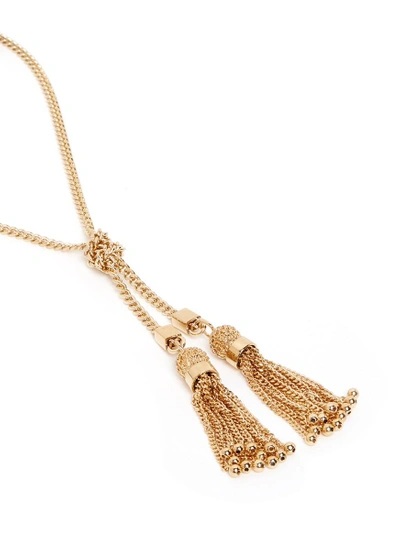 Shop Chloé 'lynn' Chain Tassel Brass Necklace