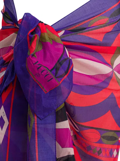 Pucci Collane Swimwear Purple In Blue