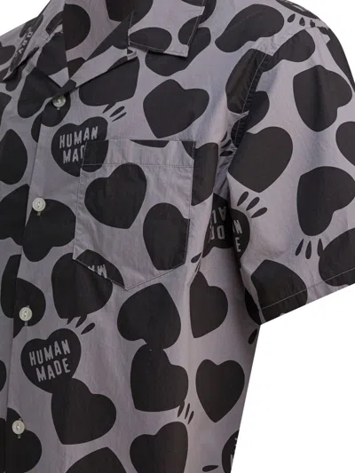 Human Made Vacation Heart Graphic Print Shirt In Black