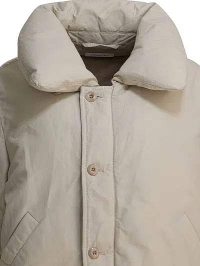 Lemaire Ivory Nylon Blend Down Jacket In Neutral