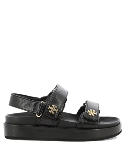 Tory Burch Kira Leather Slingback Sandals In Black