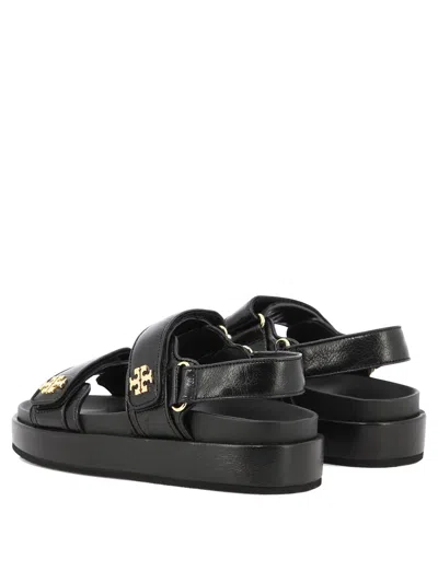 Tory Burch Kira Leather Slingback Sandals In Black