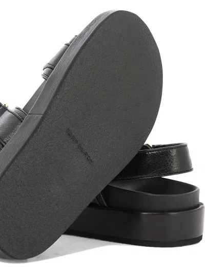 Tory Burch Kira Leather Slingback Sandals In Black