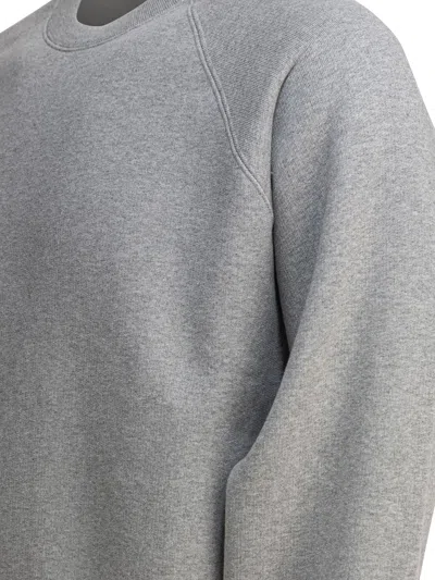 Stussy Basic Crewneck Sweatshirt In Gray