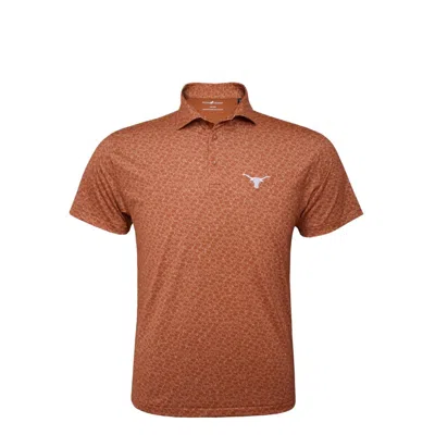 Horn Legend Men's Texas Longhorns State Jigsaw Polo In Burnt Orange/white In Animal Print