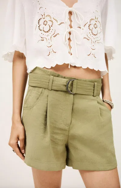 Ba&sh Demie Short In Kaki In Green