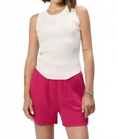 Another Love Cora Rib Tank In White In White