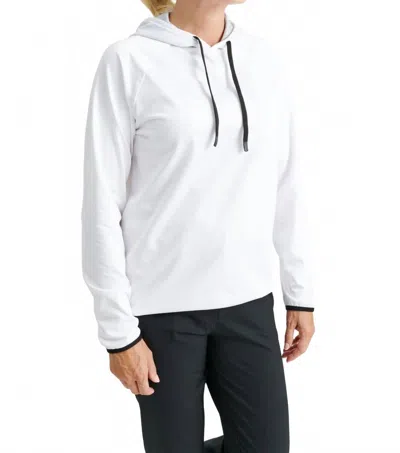 Abacus Sportswear Us Loop Long Seeves Drycool Golf Hoodie In White In Animal Print
