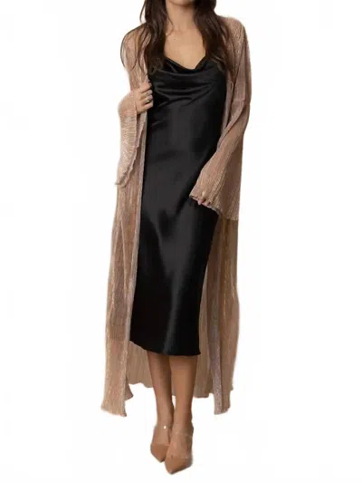 En Creme Cassidy Shimmer Kimono In Brown In Brown