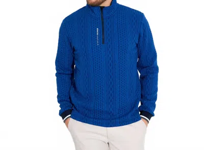 Abacus Sportswear Us Woburn Midlayer Half Zip Sweater In Atlantic Blue In Blue