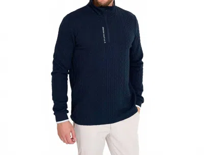 Abacus Sportswear Us Woburn Midlayer Half Zip Sweater In Navy In Blue