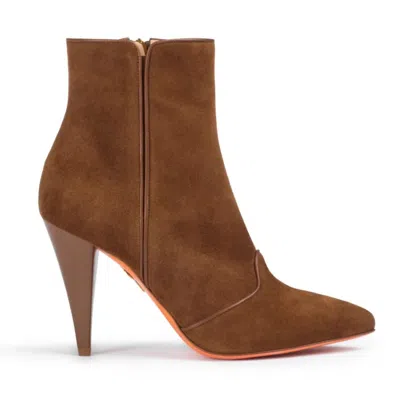 D. Lacquaniti Women's Charlie Suede Boots In Hazelnut In Brown