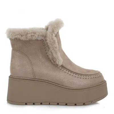 Exe' Women's Apresi Ski Low Boots In Beige In Neutral