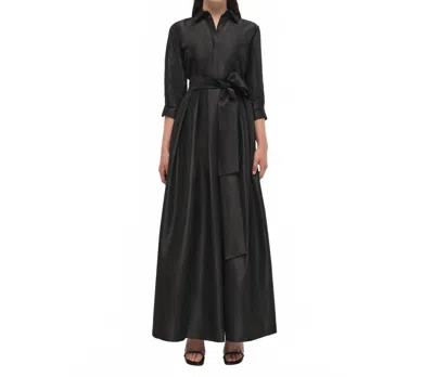Simkhai Julip Belted Gown In Black In Multi