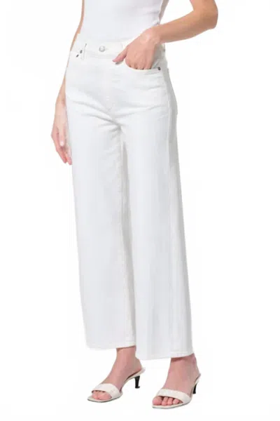 Agolde Harper Straight Leg Jeans In White Wash In Multi