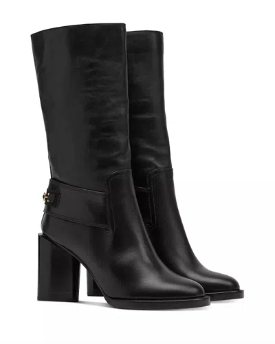 Ferragamo Alan 85 Leather Boot In Black