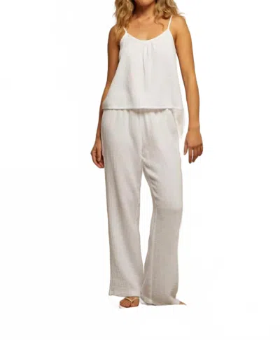 Perfectwhitetee Marlo Double Gauze Tank Top In White In White