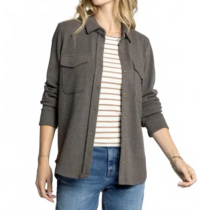 Thread & Supply Cassian Shirt In Brown Heather In Black